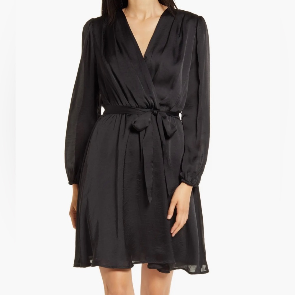 Fraiche by J Long Sleeve Tie Front Dress | Size M